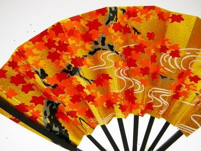 Lær kunsten at gøre japanske hånd fans. C ut ventilatoren papir skabelon.