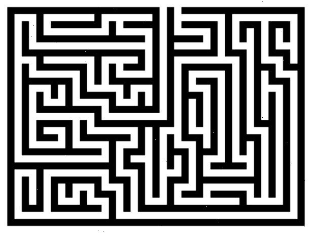 Hvordan laver man en labyrint i microsoft word. Begynd med slutningen og starte.